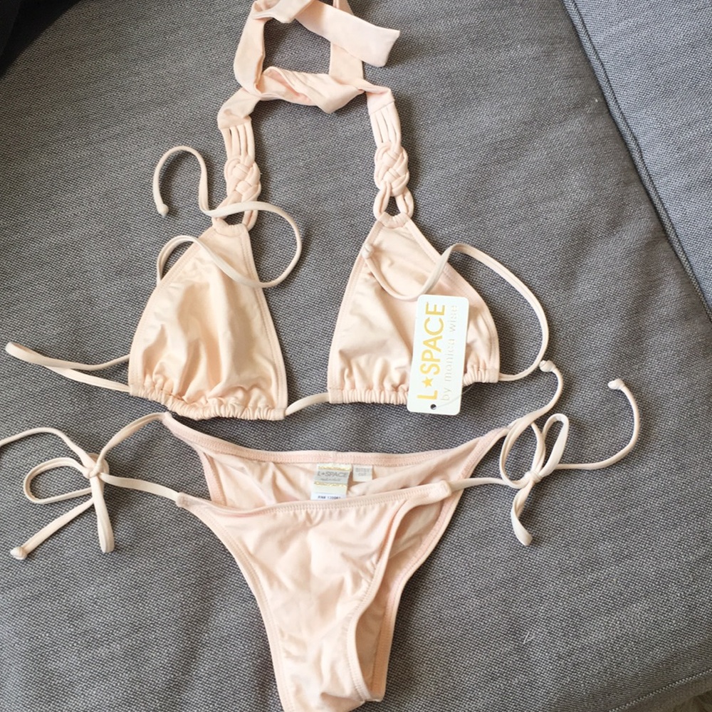 NEW W TAGS TOP! L* Space Stella Halter Bikini M